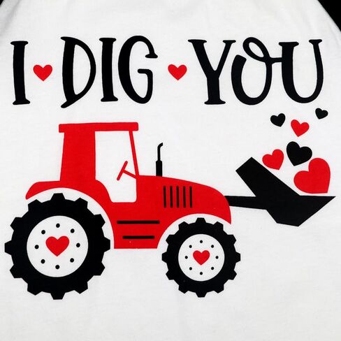 طفل صبي عيد الحب قميص الاطفال راجلان كم طويل تيز حفارة ديناصور القلب قمم تي شيرت 2-7 سنوات in Kuwait