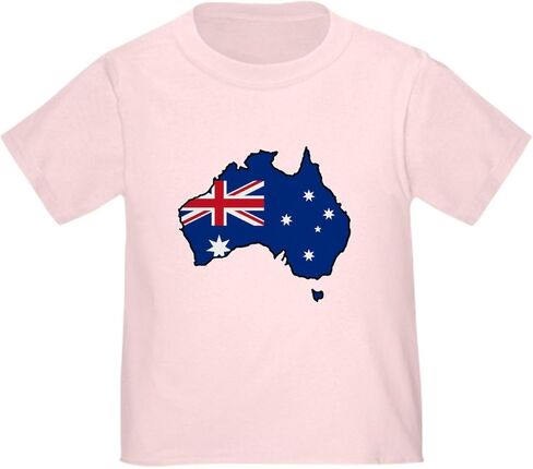 تي شيرت CafePress Cool Australia للأطفال الصغار برسومات لطيفة للأطفال الصغار، 100% قطن in Saudi Arabia