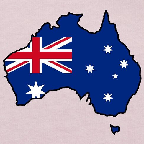 تي شيرت CafePress Cool Australia للأطفال الصغار برسومات لطيفة للأطفال الصغار، 100% قطن in Saudi Arabia