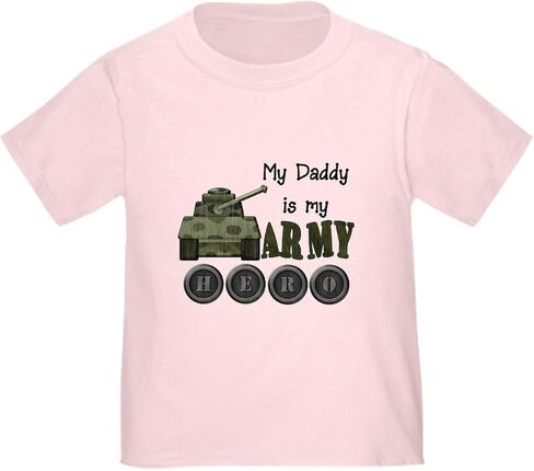 تي شيرت CafePress My Daddy is Army Hero للأطفال الصغار، تي شيرت لطيف برسومات للأطفال الصغار، 100% قطن in Saudi Arabia