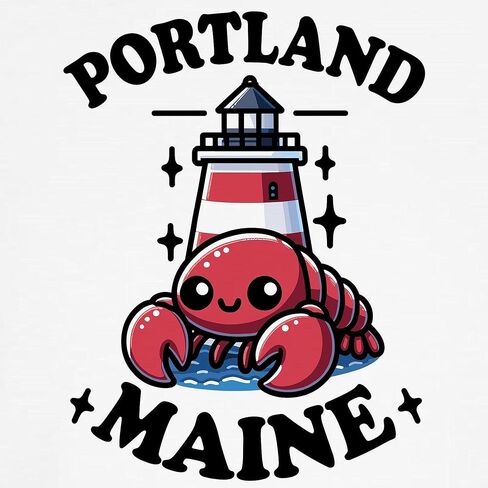 تي شيرت CafePress Portland Maine Funny Lobster تي شيرت لطيف للأطفال الصغار، 100% قطن in Kuwait
