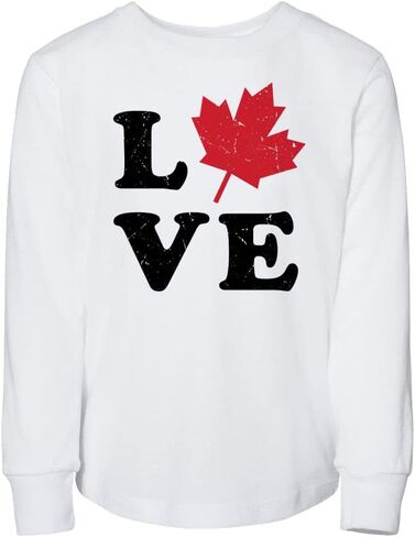 Love Canada Maple Leaf Canadian Pride Toddler Kids Long Sleeve T-Shirt in Saudi Arabia
