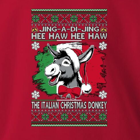 قميص Wild Bobby Jing a Di Jing Dominick حمار عيد الميلاد الإيطالي القبيح لعيد الميلاد للأطفال الصغار بأكمام طويلة in Saudi Arabia