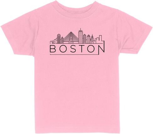 Skyline Boston Massachusetts Toddler Kids T-Shirt in Saudi Arabia