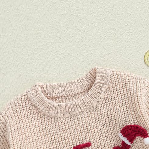 My First Christmas Baby Girl Boy Outfit Newborn Christmas Sweater Bubble Romper Embroidery Fall Winter Clothes in Kuwait
