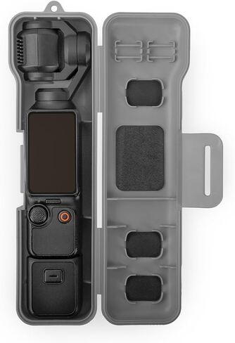 حافظة بلاستيكية منظمة لـ DJI Osmo Pocket3، صندوق تخزين مضاد للخدش للحماية من السقوط يمكنه تخزين ملحقات الفلتر مع حزام، أسود، خفيف الوزن وعملي in Kuwait