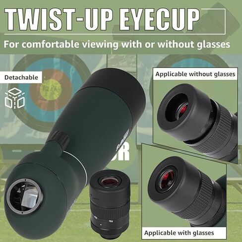 نطاقات اكتشاف SVBONY SV28 Plus مع حامل ثلاثي القوائم، نطاق رصد بزاوية مع محول هاتف مطور، IP65 مقاوم للماء، نطاق اكتشاف طويل المدى مضاد للضباب لإطلاق النار على الهدف، والطيور in Kuwait