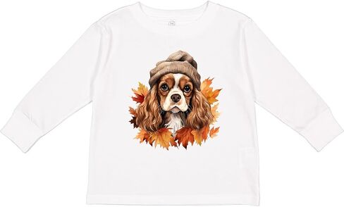 inktastic Fall Cavalier King Charles Spaniel Toddler Long Sleeve T-Shirt in Saudi Arabia