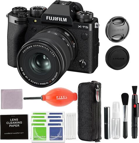 Fujifilm X-T5 Mirrorless Camera with XF 16-50mm f/2.8-4.8 Lens Black Bundle with Pixel Advanced Accessories | Fuji xt5 in Saudi Arabia