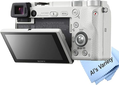 كاميرا Sony Alpha a6100 (أبيض) رقمية بدون مرآة مع عدسة 16-50 مم + بطاقة 32 جيجابايت وحامل ثلاثي القوائم وحقيبة والمزيد (حزمة 18 قطعة) (متجددة) in Saudi Arabia
