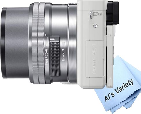 كاميرا Sony Alpha a6100 (أبيض) رقمية بدون مرآة مع عدسة 16-50 مم + بطاقة 32 جيجابايت وحامل ثلاثي القوائم وحقيبة والمزيد (حزمة 18 قطعة) (متجددة) in Saudi Arabia