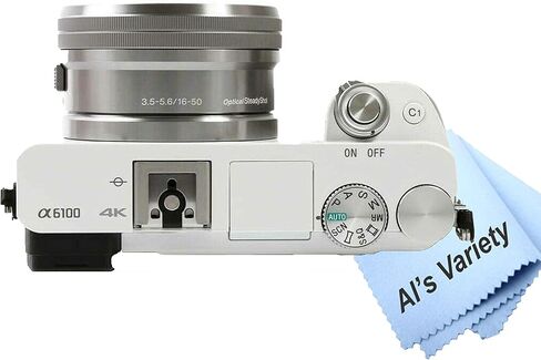 كاميرا Sony Alpha a6100 (أبيض) رقمية بدون مرآة مع عدسة 16-50 مم + بطاقة 32 جيجابايت وحامل ثلاثي القوائم وحقيبة والمزيد (حزمة 18 قطعة) (متجددة) in Saudi Arabia