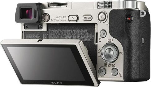 كاميرا Sony Alpha a6000 الرقمية بدون مرآة (فضي) مع عدسة Sony E PZ مقاس 16-50 مم F/3.5-5.6 OSS + ذاكرة 64 جيجابايت + حامل ثلاثي عنكبوت + ضوء LED + حافظة + بطارية إضافية + المزيد (حزمة 26 قطعة) (متجددة) in Saudi Arabia