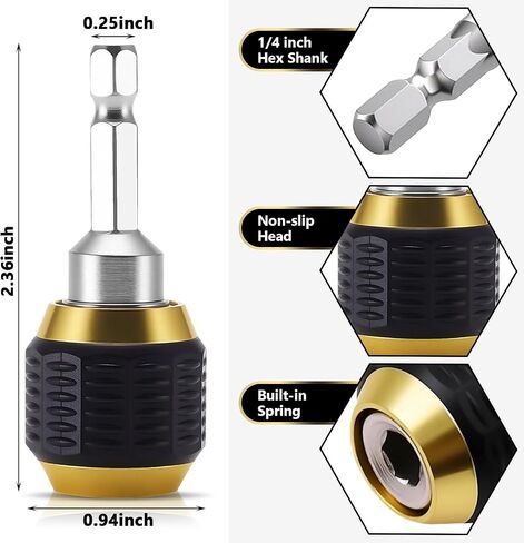 Hex Shank Quick Release Drill Bit Extension Holder 1/4 Inch Adapter for Power Tools High Torque Magnetic Connection Rod in Saudi Arabia