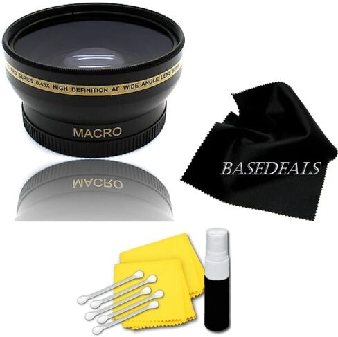 37mm 0.45x Wide Angle Lens with Macro for Sony DCR-SX85 Handycam + MicroFiber Cleaning Cloth + LCD Screen Protectors in Saudi Arabia