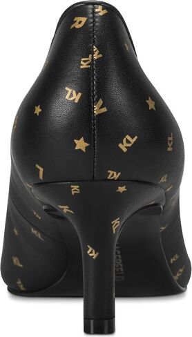 Karl Lagerfeld Women's Riaz Mid Pump Dress Heel with Kl Logo Heeled Sandal in Saudi Arabia