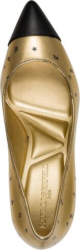 Karl Lagerfeld Women's Riaz Mid Pump Dress Heel with Kl Logo Heeled Sandal in Saudi Arabia