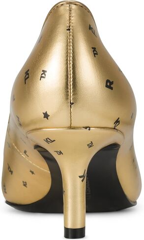 Karl Lagerfeld Women's Riaz Mid Pump Dress Heel with Kl Logo Heeled Sandal in Saudi Arabia