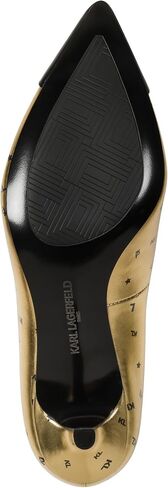 Karl Lagerfeld Women's Riaz Mid Pump Dress Heel with Kl Logo Heeled Sandal in Saudi Arabia