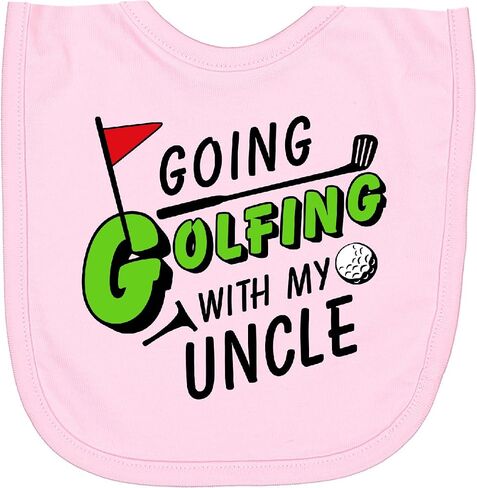 inktastic Going Golfing with My Uncle- Kids Golf Newborn Bib in Saudi Arabia