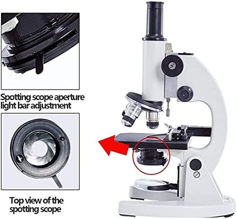 Monocular Microscope, monocular Straight Tube with 45° Tilt with Handpiece Clip,Powerful Biological Microscopes in Saudi Arabia