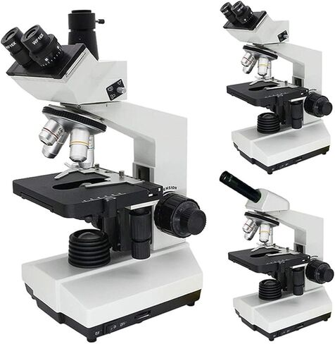 مجهر بيولوجي، مجهر أحادي العين ثلاثي العينيات LED 1600X f/مراقبة الأبحاث البيولوجية المختبرية لمختبر المدرسة، مجهر ثنائي العينين in Kuwait