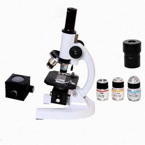 طقم مجهر 640X 800X أحادي العين للمنزل والمدرسة الرقمية مجهر بيولوجي مختبر أبحاث مجهر محولات عدسة المجهر، مع شاشة ومصباح-WF16X in Kuwait