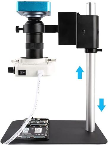 Microscope Kit Monocular Microscope Digital Camera 38MP 1080P Lens with LED Light Workbench Stand Microscope Lens Adapters in Saudi Arabia