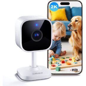 كاميرا مراقبة داخلية للإخراج 2K WiFi، أمن المنزل، مراقبة الأطفال، كاميرا للحيوانات الأليفة، التحكم في التطبيقات، تنبيه فوري، كشف الحركة، رؤية ليلية، تخزين سحابي ومحلي، مشاركة مع العائلة، عبوتان in Kuwait