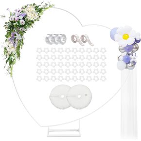 Heart Shaped Metal Balloon Arch Kit,6.6ft Wedding Heart Arch Backdrop Stand,with Water Bag for Proposal, Wedding, Valentine’s Day, Bridal, Birthday Party Decorations (Gold-Regular-S) in Saudi Arabia