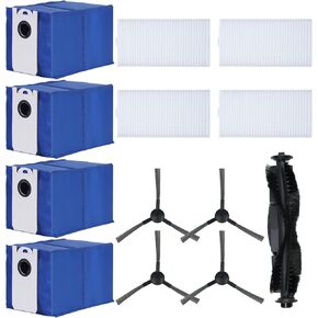 10 Pack Vacuum Replacement Parts Kit For bObsweep For Dustin For Orb-i For Ultra-Vision For RC400,4.6L Large Vacuum Dust Collector Bags Vacuum Cleaner Side Brush Filter Kit in Saudi Arabia