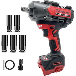 Cordless Impact Wrench 1/2 inch for Milwaukee Battery 900Ft-lbs/1200N.m Brushless Electric High Torque Impact Driver Power with 4-Mode Speed 2-LED Impact Gun (no battery) (1/2 for Milwaukee Battery) in Saudi Arabia