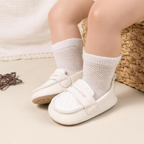 Infant Baby Boys Loafers Soft Sole PU Leather Toddler Moccasins Girls First Walking Crib Dress Shoes in Saudi Arabia