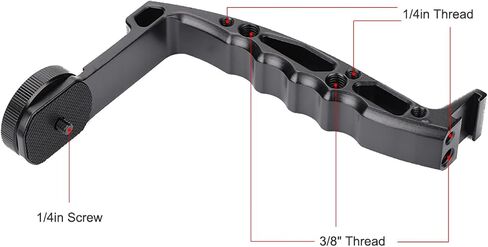 Akozon Aluminum Alloy L Bracket Extended Single Handle Grip for Crane 2 Ronin S Gimbal in Saudi Arabia