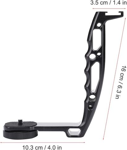 Akozon Aluminum Alloy L Bracket Extended Single Handle Grip for Crane 2 Ronin S Gimbal in Saudi Arabia