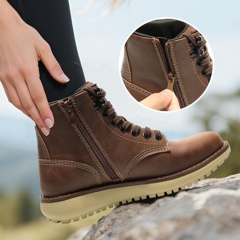 ANJOUFEMME Snow Winter Hiking Boots for Women - Womens Outdoor Waterproof Shoes Lightweight Walking Backpacking in Saudi Arabia