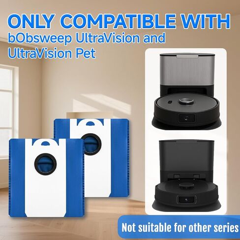 Disposable Dust Bag Compatible with bObsweep UltraVision and UltraVision Pet Self-Empty Robot Vacuum Cleaner Replacement Vacuum Bags, Replacement Spare dust Part (6 Pack 6L) in Kuwait