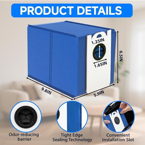 Disposable Dust Bag Compatible with bObsweep UltraVision and UltraVision Pet Self-Empty Robot Vacuum Cleaner Replacement Vacuum Bags, Replacement Spare dust Part (6 Pack 6L) in Kuwait