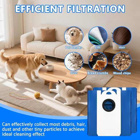 Disposable Dust Bag Compatible with bObsweep UltraVision and UltraVision Pet Self-Empty Robot Vacuum Cleaner Replacement Vacuum Bags, Replacement Spare dust Part (6 Pack 6L) in Kuwait
