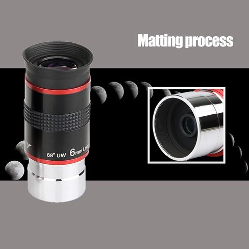 SVBONY Telescope Eyepiece 6mm 68 Degree Ultra Wide Angle Eyepiece Bundle with SV154 Telescope Eyepiece 1.25 inch SWA 70 Degree 15mm Super Wide Angle in Saudi Arabia