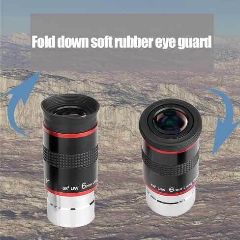 SVBONY Telescope Eyepiece 6mm 68 Degree Ultra Wide Angle Eyepiece Bundle with SV154 Telescope Eyepiece 1.25 inch SWA 70 Degree 15mm Super Wide Angle in Saudi Arabia