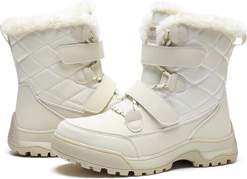 CLYCTIP Women's Waterproof Winter Snow Boots Lightweight Warm Faux Fur Lined Mid-Calf Shoes in Saudi Arabia