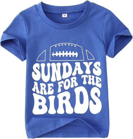 Ritatte Toddler Boy Girl Football Game Day Shirt Sundays are for The Birds T-Shirt Kids Funny Football Fans Gifts Tees Tops in Saudi Arabia