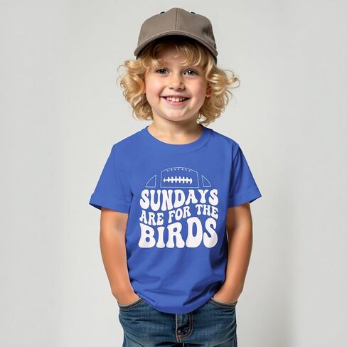 Ritatte Toddler Boy Girl Football Game Day Shirt Sundays are for The Birds T-Shirt Kids Funny Football Fans Gifts Tees Tops in Saudi Arabia