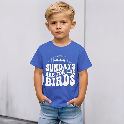 Ritatte Toddler Boy Girl Football Game Day Shirt Sundays are for The Birds T-Shirt Kids Funny Football Fans Gifts Tees Tops in Saudi Arabia