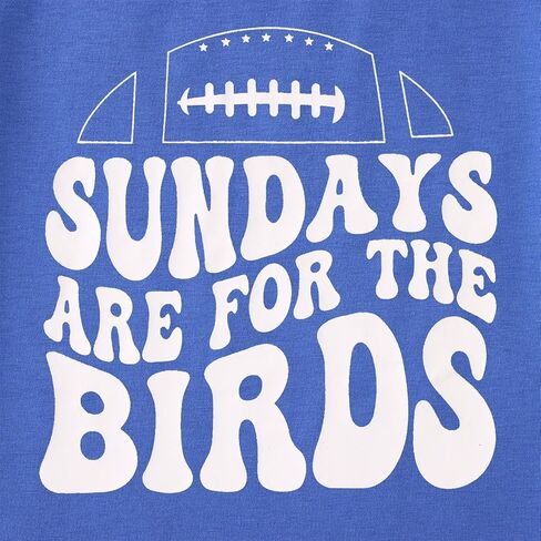 Ritatte Toddler Boy Girl Football Game Day Shirt Sundays are for The Birds T-Shirt Kids Funny Football Fans Gifts Tees Tops in Saudi Arabia