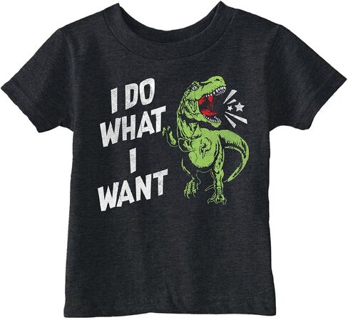 Toddler Funny T Shirts I Do What I Want Sarcastic T Rex Graphic Novelty Tee for Young Kids in Saudi Arabia