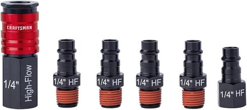 CRAFTSMAN 6-pc High-Flow Fittings Kit, Aluminum, 1/4-in NPT Threads in Saudi Arabia