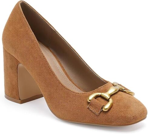 Women's Round Toe Block Heel Pump Low Chunky Pumps Comfortable Dress Shoes in Saudi Arabia
