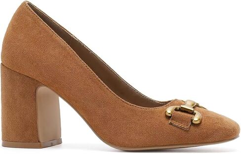 Women's Round Toe Block Heel Pump Low Chunky Pumps Comfortable Dress Shoes in Saudi Arabia